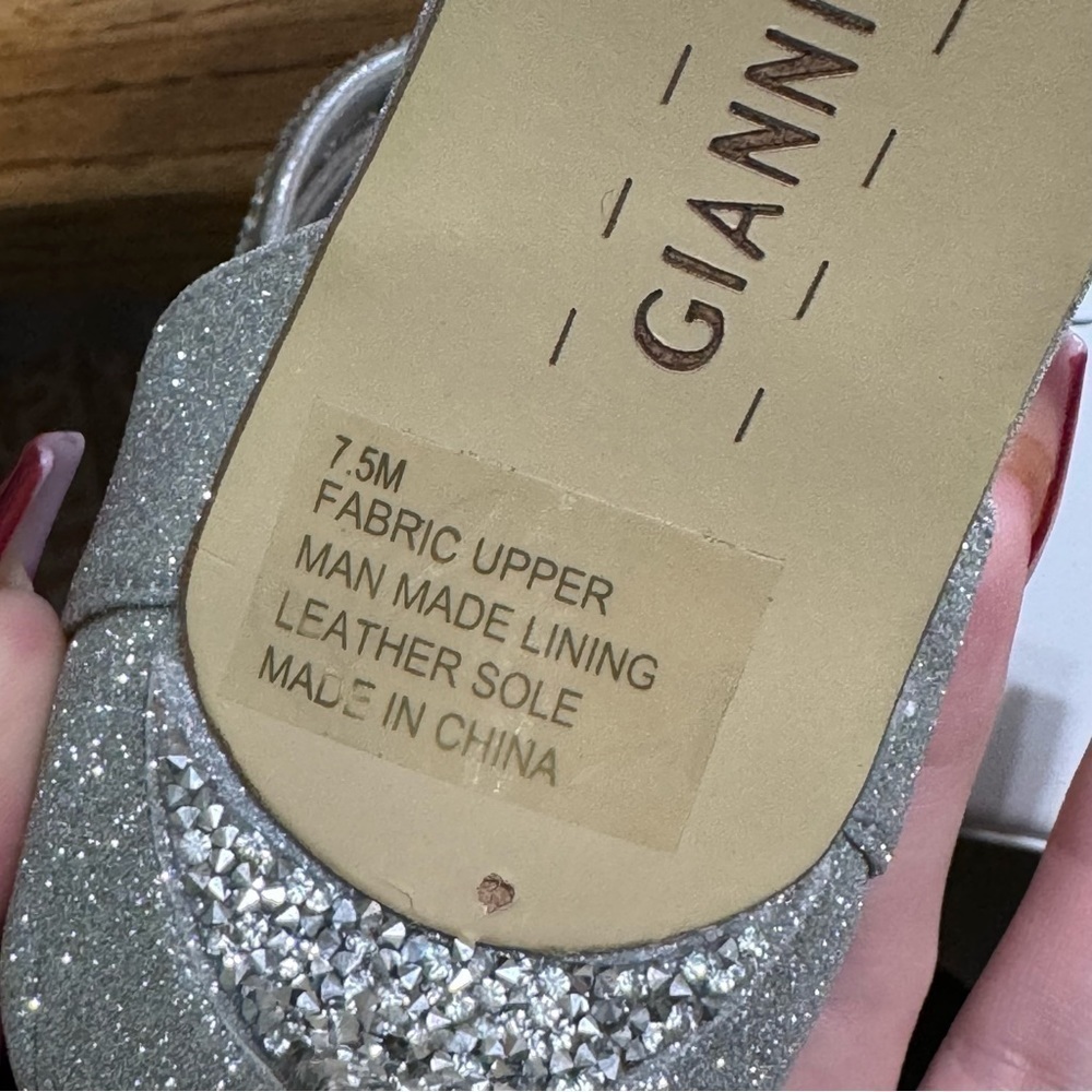 Gianni Bini Maycie “Silver” Ankle Wrap Sandal/Heel Size 7.5 Women - Picture 10 of 13